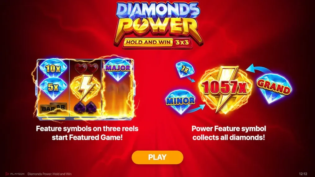Diamonds Power: Hold and Win play